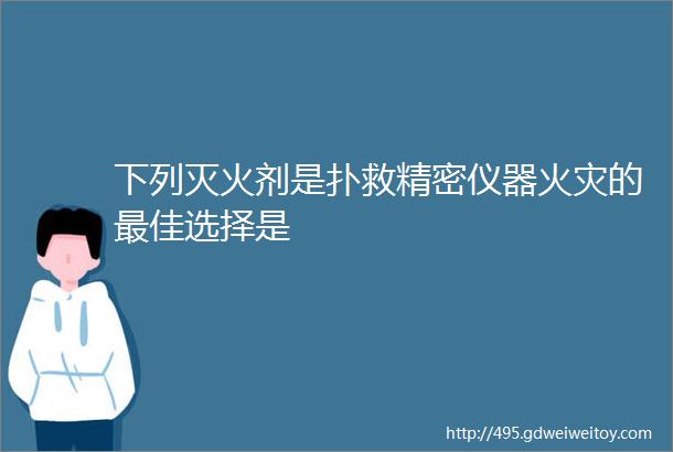 下列灭火剂是扑救精密仪器火灾的最佳选择是